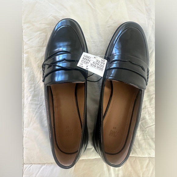 NWT H&M Black Loafers US size 8/ EU size 39 - Picture 3 of 5